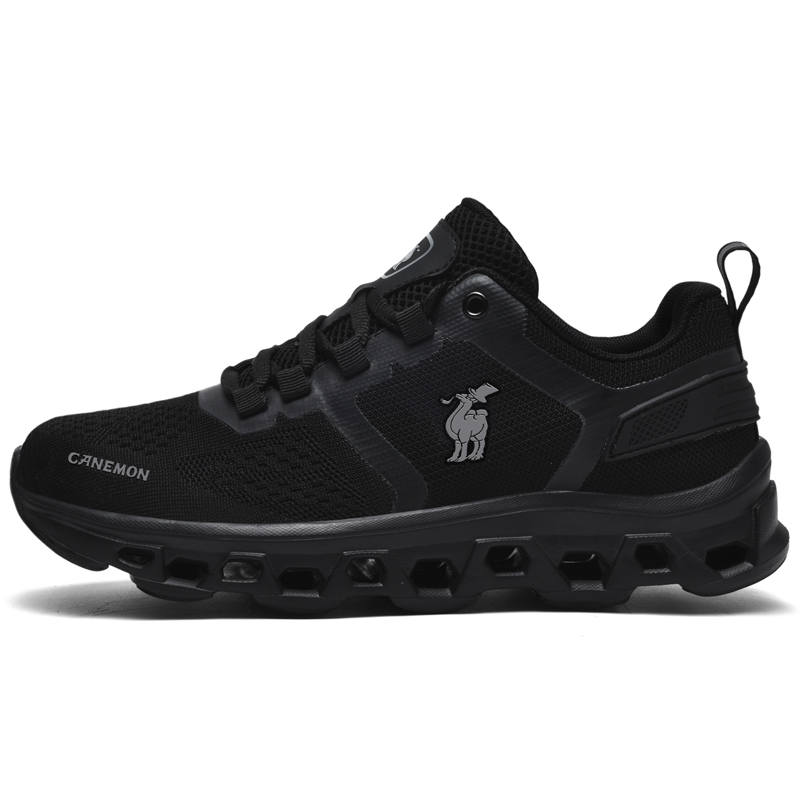 LINGHANGLUOTUO Slip Resistant And Breathable Coverage Low top Training Shoes Men's Black