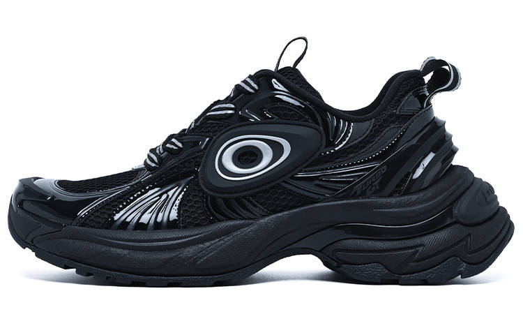 OLD ORDER Turbo GT Platform Low top Chunky Sneakers Unisex Pure Black