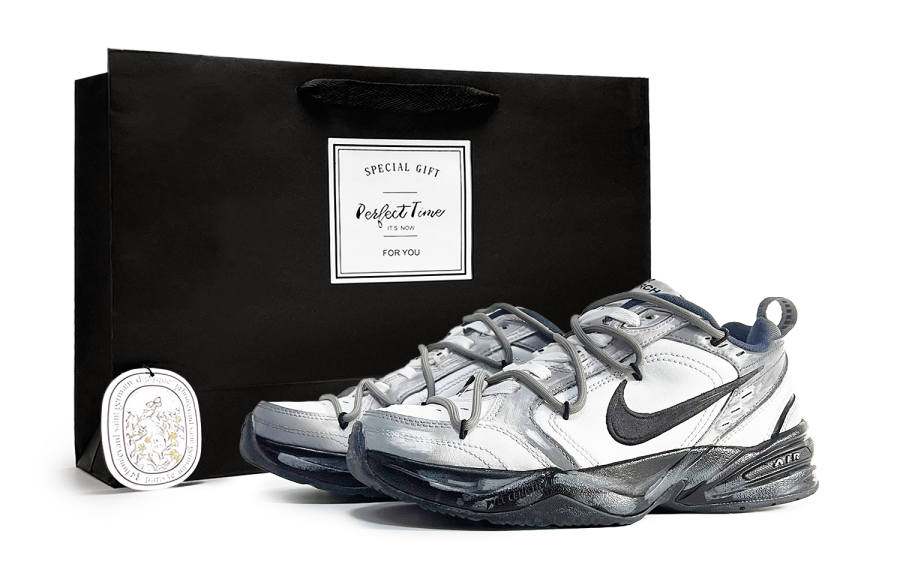 Nike Nike Air Monarch 4 Luxury Streetwear Outdoor Low top Chunky Sneakers Unisex Black White Gray