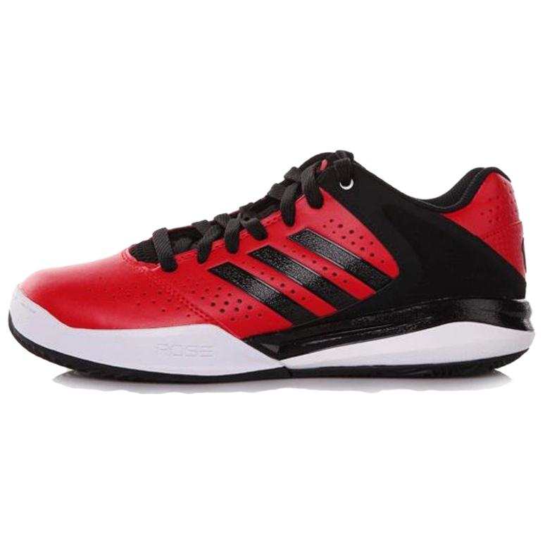 Adidas Adidas Slip Resistant Abrasion Resistant Low top Basketball Shoes Men's Black Red
