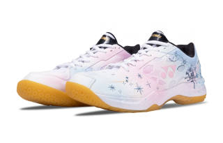 YONEX Power Cushion Abrasion Resistant Cushioning Low top Badminton Shoes Unisex Pink Blue Mismatched