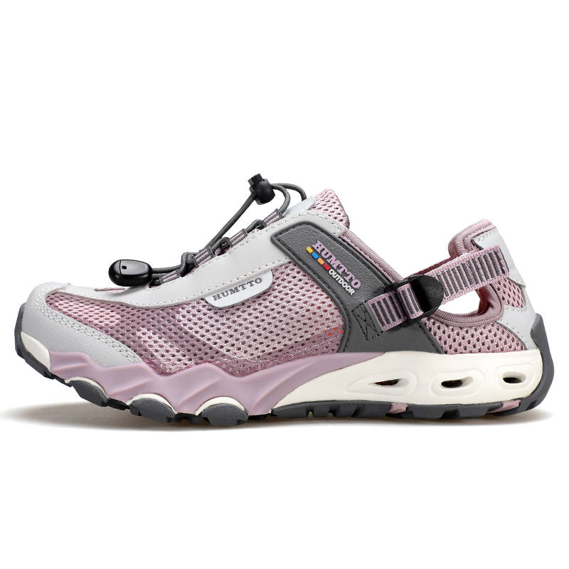 HUMTTO Lightweight Rebound Grip River Trekking Shoes Women's Beige Gray Pink Purple