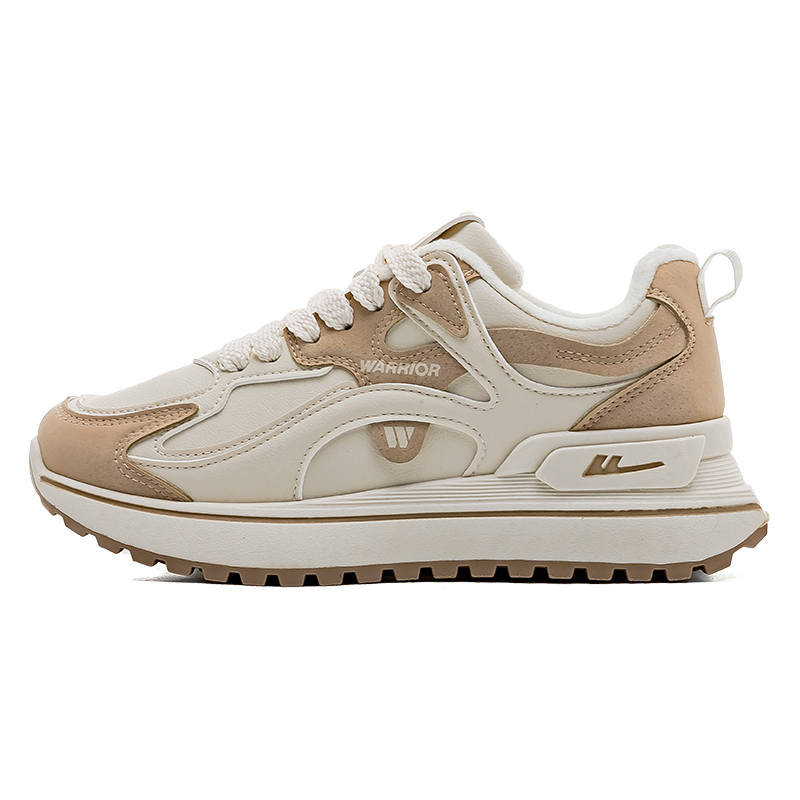 Warrior Versatile Minimalist Style, Fleece Lined Thermal Low top Chunky Sneakers Women's
