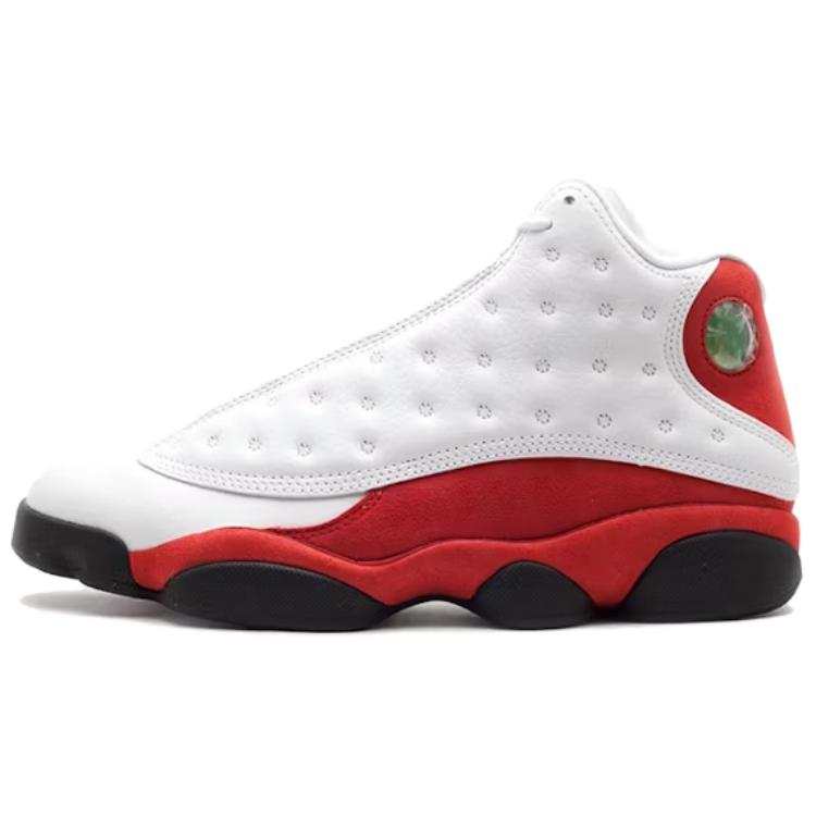 Jordan Jordan Air Jordan 13 Slip Resistant Abrasion Resistant Low top Basketball Shoes Unisex White Red