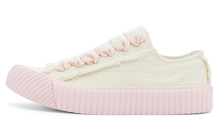 Kappa Abrasion Resistant Lightweight Wear resistant And Lightweight Low top Canvas Shoes Women's White Light Rose Pink