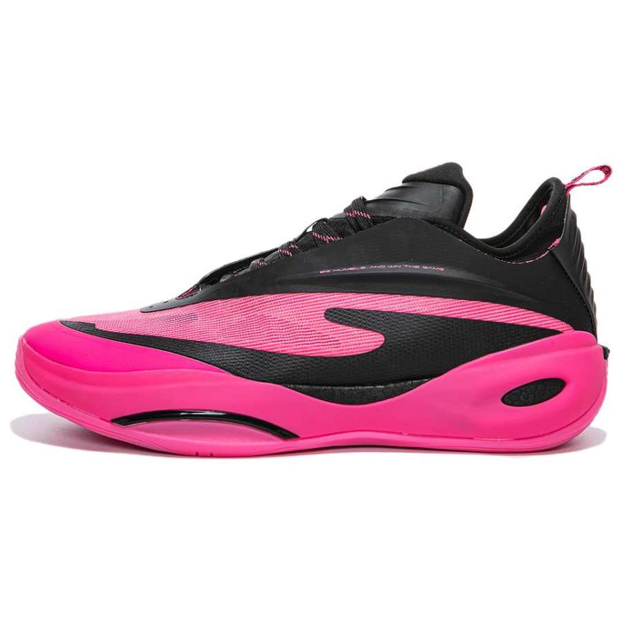 Erke Humble 2.0 Wear resistant And Waterproof Low top Cushioning Basketball Shoes Men's Pink Black