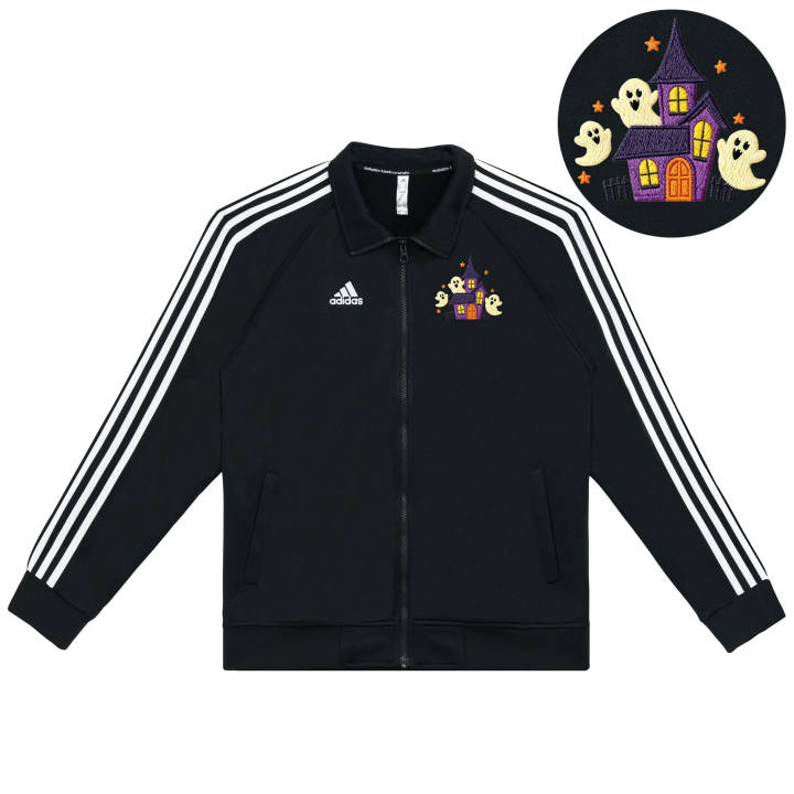Adidas Adidas Jackets Unisex Black With White Stripes Stand Collar Moderate Other