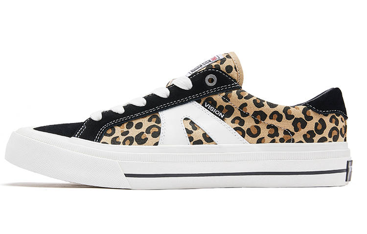 Vision Street Wear V76 Low top Skateboard Shoes Unisex Leopard Print