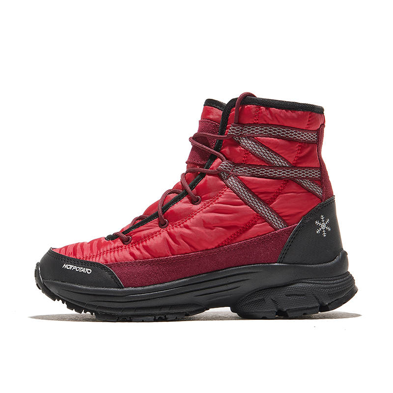 HOT POTATO Warm, Wear Resistant, Slip Resistant Coverage Cold Resistant Comfortable Fleece Lined Crew Snow Boots Unisex
