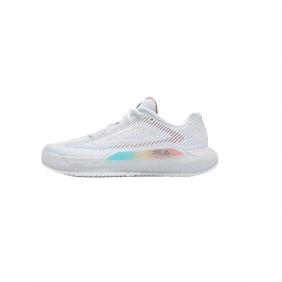 FILA Comfortable Abrasion Resistant Abrasion Resistant Low top Tennis Shoes Women's Standard White