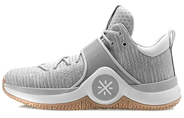 Li-Ning Li Ning WOW 6 Clean Letters Low top Basketball Shoes Men's Gray White