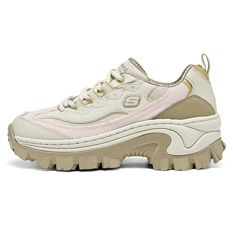 Skechers HI RYZE Honey Cake Bear Comfortable And Lightweight Low top Chunky Sneakers Women's Beige Pink