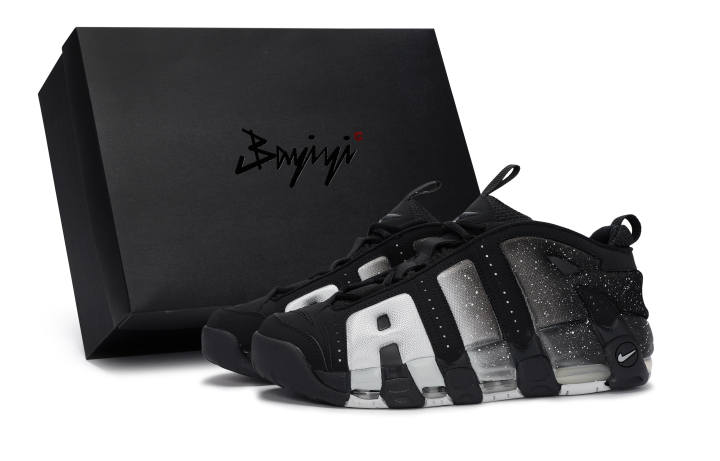 Nike Nike Air More Uptempo LOW 811 Manufacturing, Starry Ocean, Special Shoe Box Slip Resistant Abrasion Resistant Low top