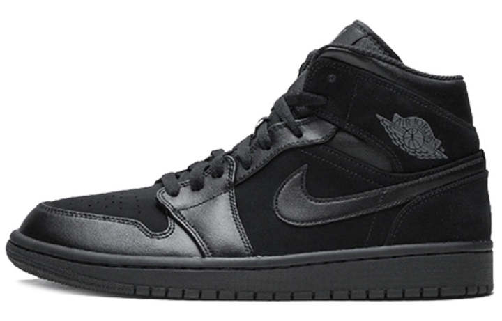 Jordan Jordan 1 Mid Triple Black 2018