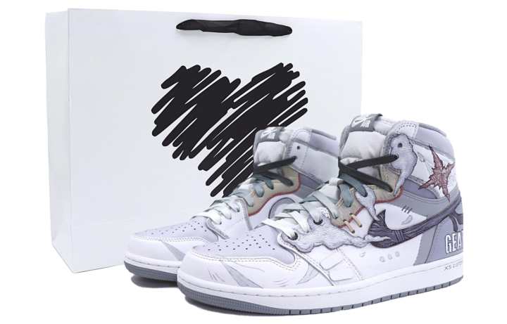 Jordan Jordan Air Jordan 1 Cushioning Slip Resistant Abrasion Resistant Coverage Height Increasing High top