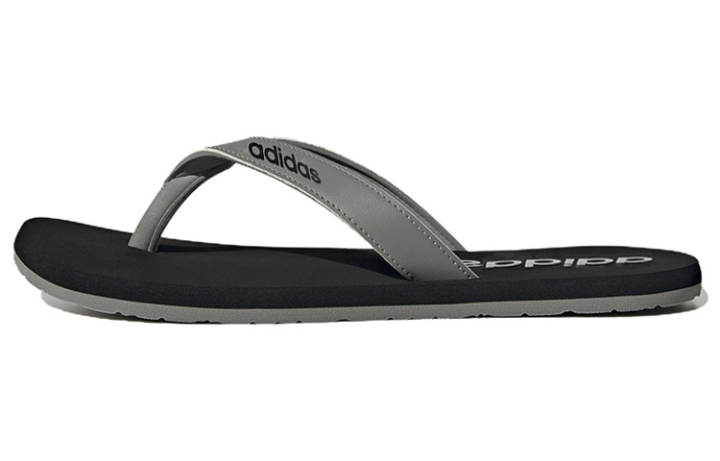 Adidas Adidas Eezay Slip Resistant Abrasion Resistant EVA Massage Flip Flops Men's Black Gray