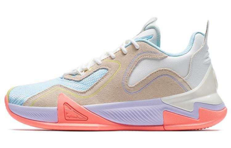 XTEP Flying Shark V3 Basketball Shoes Men's Low Top Blue/Pink/Purple/Gray/White