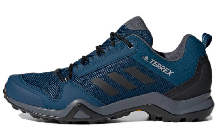 Adidas Adidas Terrex AX3 Slip Resistant Abrasion Resistant Low top Mountaineering Shoes Men's Blue Black