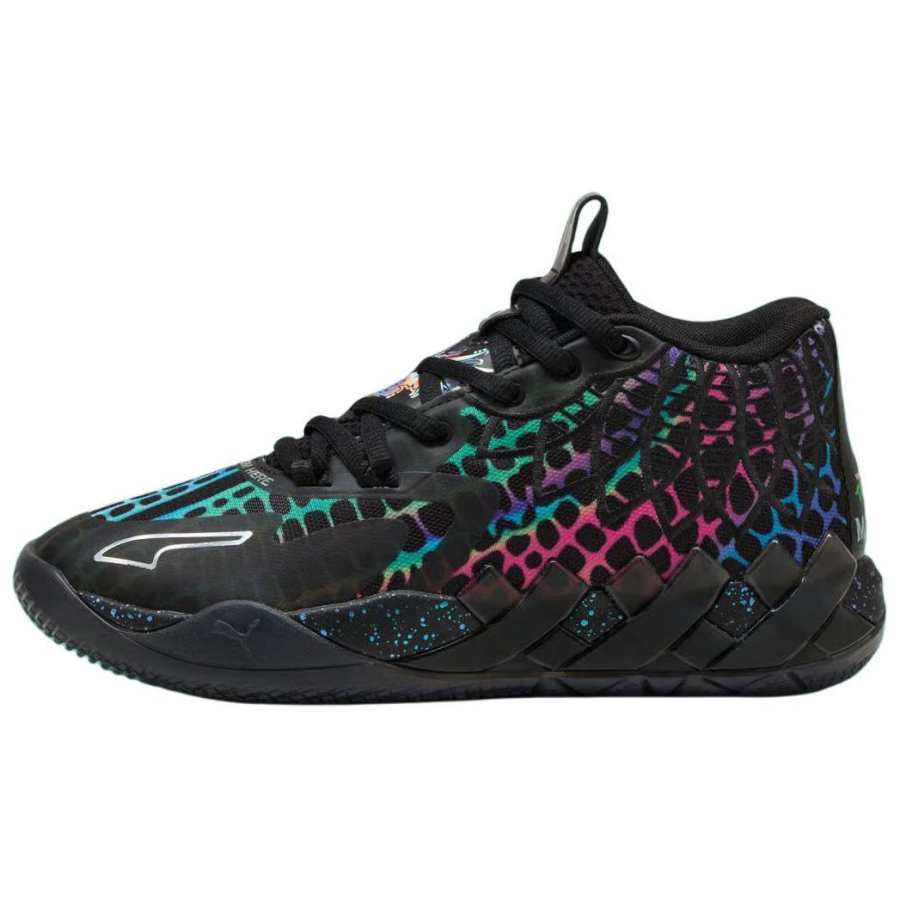 PUMA The Teenage Mutant Ninja Turtles x PUMA MB.01 Slip Resistant Abrasion Resistant Mid top Basketball Shoes Men's Black