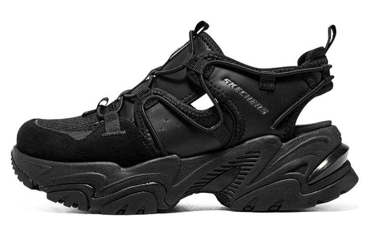 Skechers Height Increasing Support Grip Slip Resistant Abrasion Resistant River Trekking Shoes Women's Black