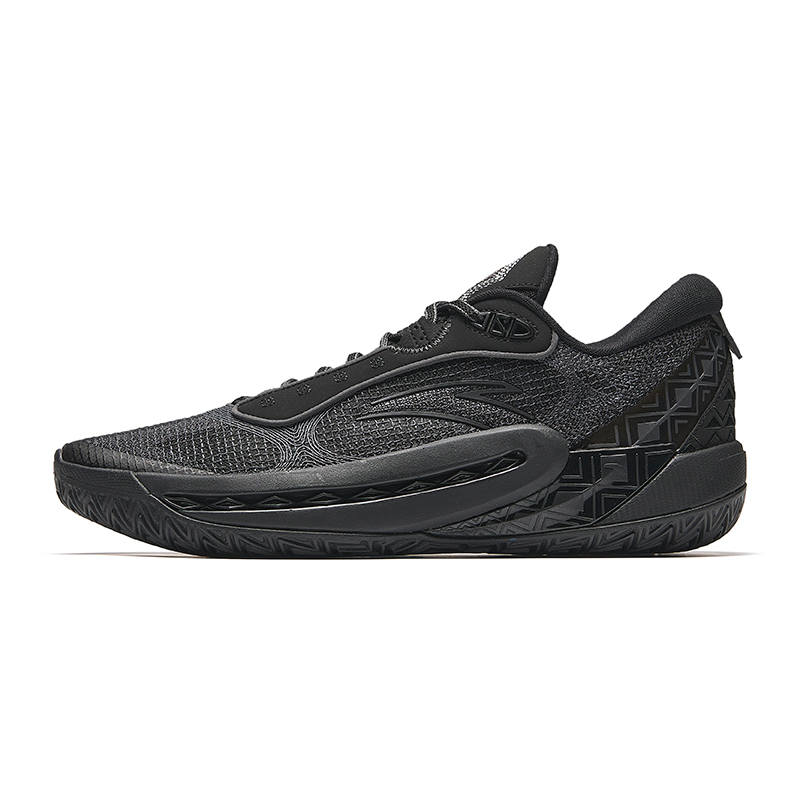 Anta Shock Wave 6 Nitrogen Technology Slip Resistant Abrasion Resistant Mid top Basketball Shoes Men's Black