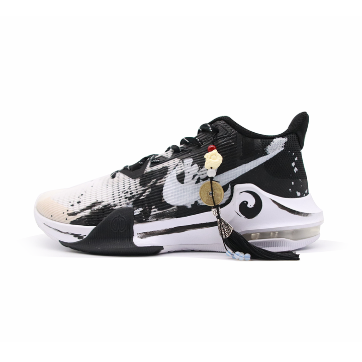 Nike Nike Air Max Impact 3 Cushioning Abrasion Resistant Breathable Low top Basketball Shoes Men's Black White