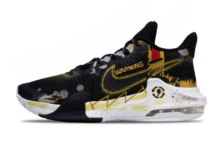 Nike Nike Air Max Impact 3 Cushioning Coverage Abrasion Resistant Low top Basketball Shoes Men's Black Gold White