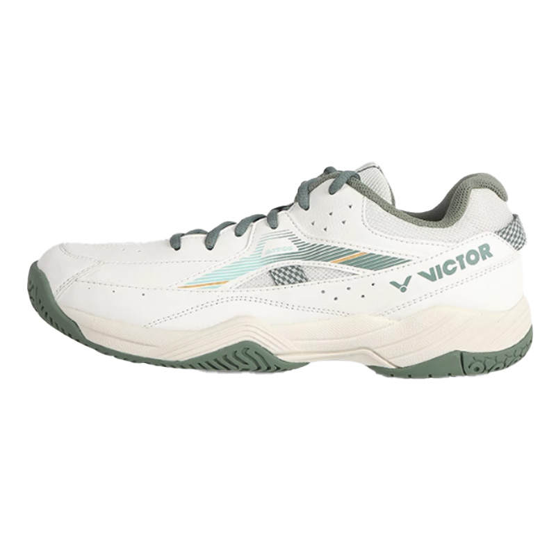 VICTOR A170Ⅱ Slip Resistant Abrasion Resistant Support Low top Badminton Shoes Unisex Distilled White Granite Green