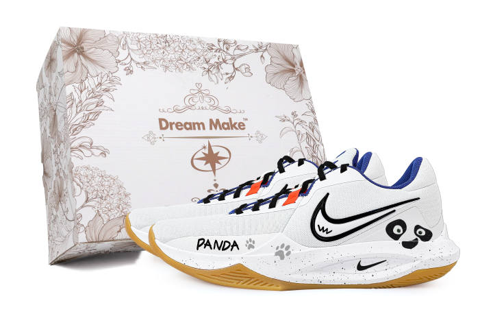 Nike Nike Precision 6 Panda, White Box Slip Resistant Abrasion Resistant Low top Basketball Shoes Men's White