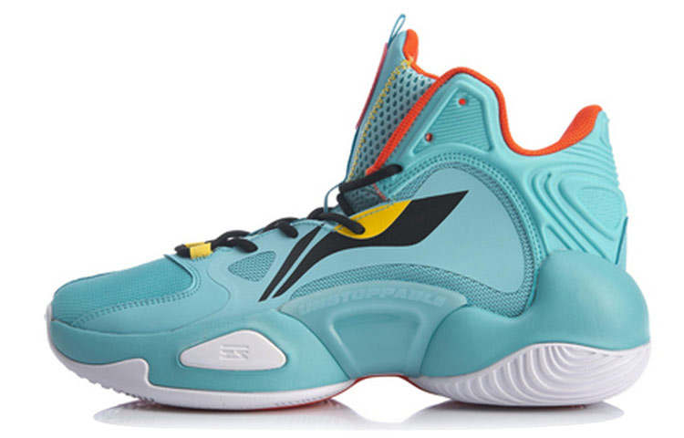 Li-Ning Li Ning Power 6 V2 Cushioning Slip Resistant Cushioning Slip Resistant Mid top Basketball Shoes Men's Blue