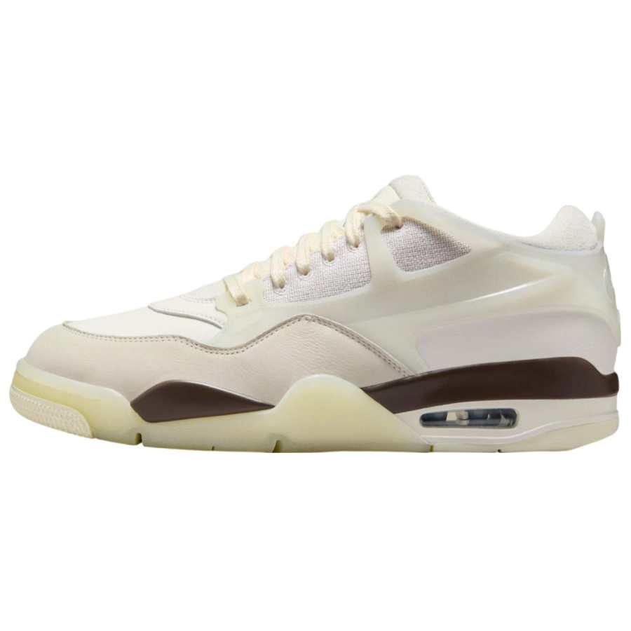 Jordan Jordan Air Jordan 4 Cushioning Abrasion Resistant Cushioning, Wear Resistant Low top Casual Shoes Men's Ecru