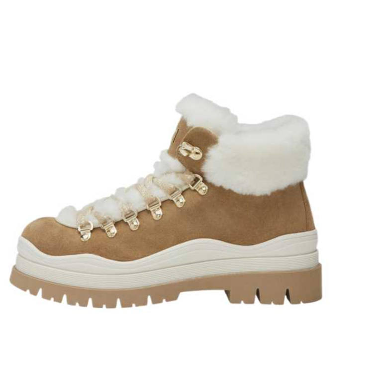 BOGNER BOGNER Suede Short Snow Boots Women's Khaki