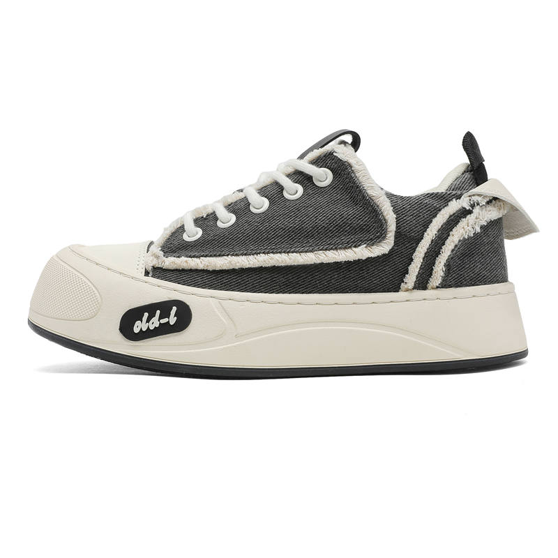 BAOZAOGONGYANG Breathable Height Increasing Low top Canvas Shoes Men's