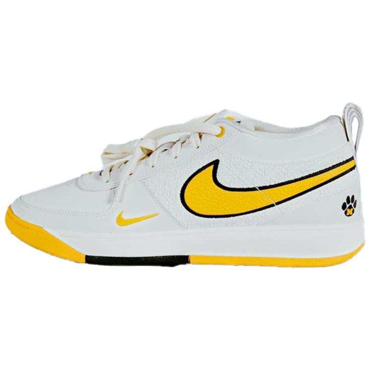 Nike Nike Book 1 Slip Resistant Abrasion Resistant Low top Basketball Shoes Unisex White Yellow