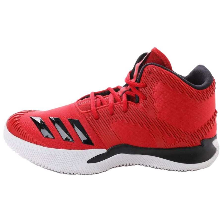 Adidas Adidas Slip Resistant Abrasion Resistant High top Basketball Shoes Men's Red