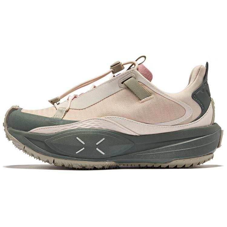 Erke Mountain View V2 Rebound Low top Hiking Shoes Women's Birch Wood Eggnog Gray