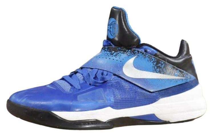 Nike Nike KD 4 Protro Cushioning Slip Resistant Abrasion Resistant Low top Basketball Shoes Men's Blue White