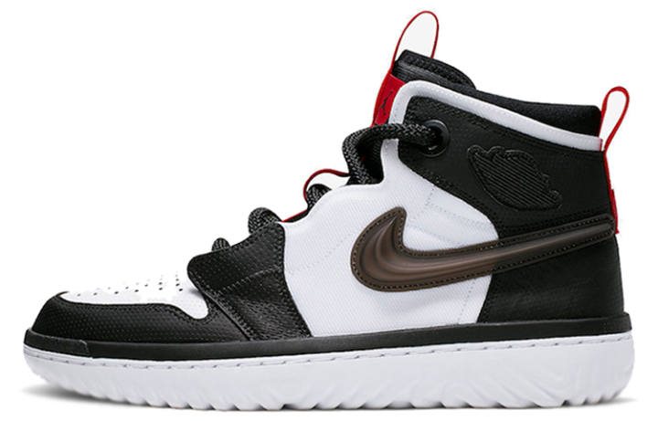 Jordan Jordan 1 High React Black White Gym Red