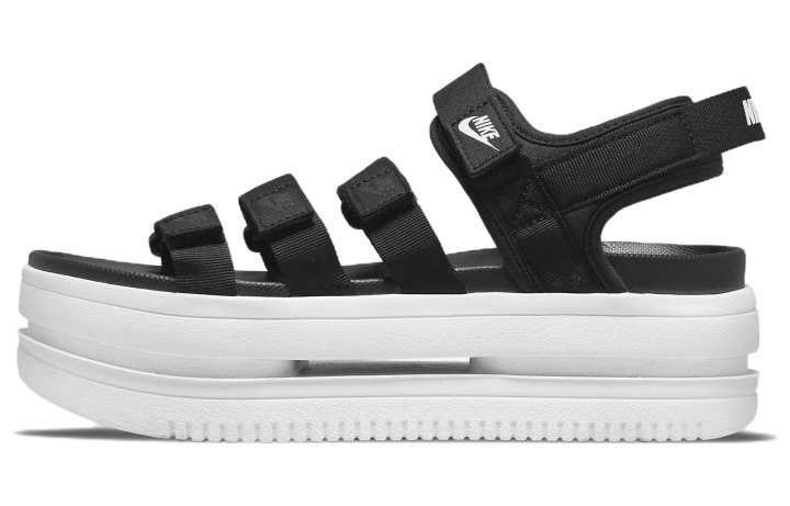 Nike Nike Icon Classic Nylon Platform Beach Sandals Women's Black White