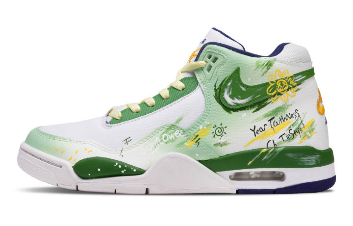 Nike Nike Flight Legacy Green Light Forest Slip Resistant Abrasion Resistant Slip Resistant Abrasion Resistant Mid top