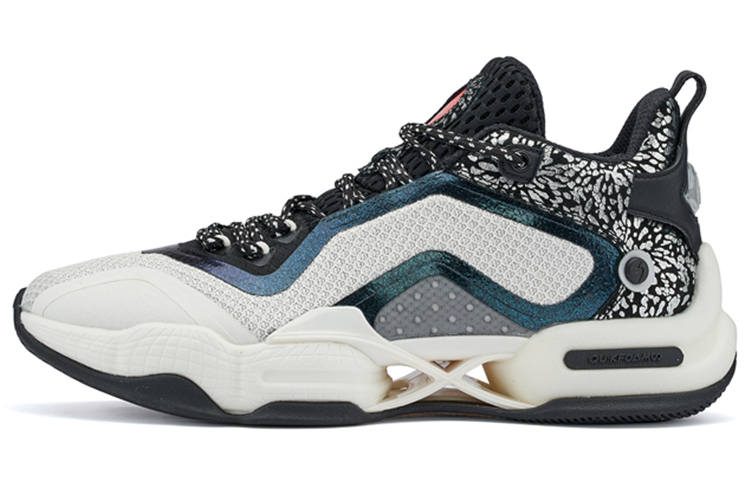 361° AG2 X Basketball Shoes Men's Mid Top Feather White/Obsidian Black