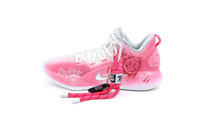 Nike Nike Hyperdunk X Cushioning Slip Resistant Abrasion Resistant Breathable Low top Basketball Shoes Men's Pink White