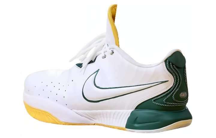 Nike Nike Lebron 21 PE 'Baylor University' Slip Resistant Low top Basketball Shoes Men's White Green Yellow