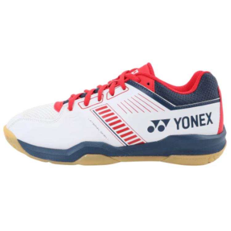 YONEX Power Cushion Cushioning Slip Resistant Low top Badminton Shoes Unisex White Red