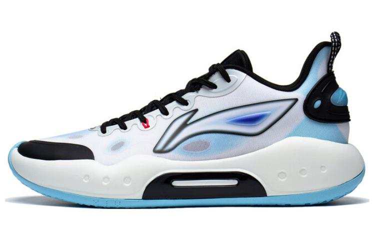 Li-Ning Li Ning YuShuai Team Lightweight Cushioning Slip Resistant Low top Basketball Shoes Men's White Black