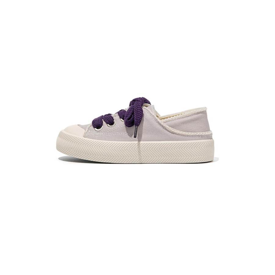 DD&OO Abrasion Resistant Lightweight Balance Low top Canvas Shoes Women's Smoky Purple
