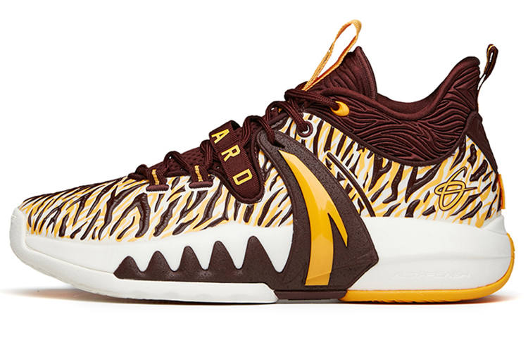 Anta GH2 Gordon Hayward 2nd Generation Cushioning Anti-Slip And Wear-Resistant Mid-Top Basketball Shoes Brown Yellow