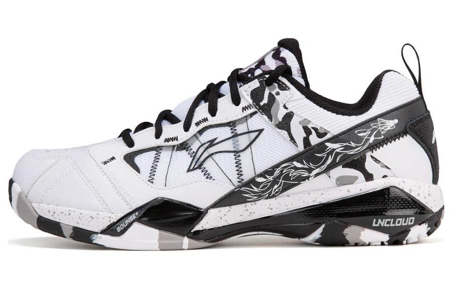 Li-Ning Li Ning Invincible No. ACE Low top Badminton Shoes Unisex White Black
