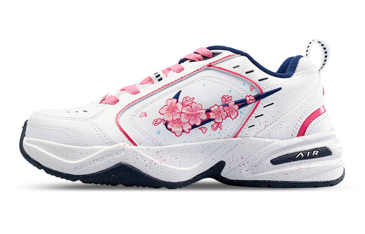 Nike Nike Air Monarch 4 Slip Resistant Abrasion Resistant Low top Chunky Sneakers Unisex White Pink