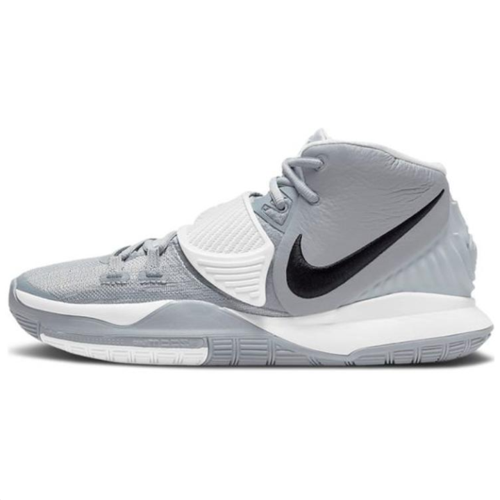 Nike Nike Kyrie 6 Slip Resistant Abrasion Resistant Mid top Basketball Shoes Men's Silver Gray